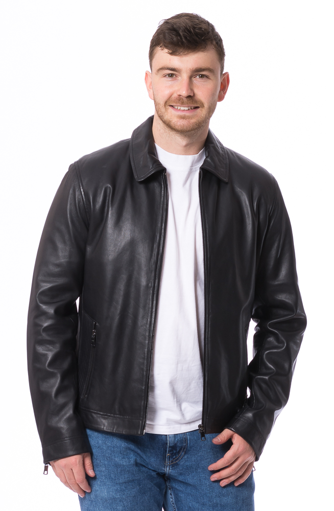 Miller schwarze Herren Lederjacke von TRENDZONE