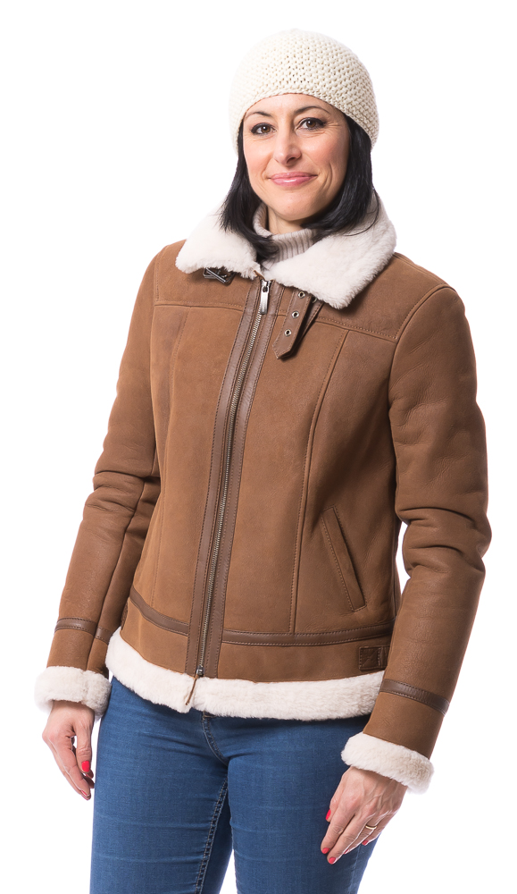 Ziska cognac Pilotenjacke für Damen von TRENDZONE