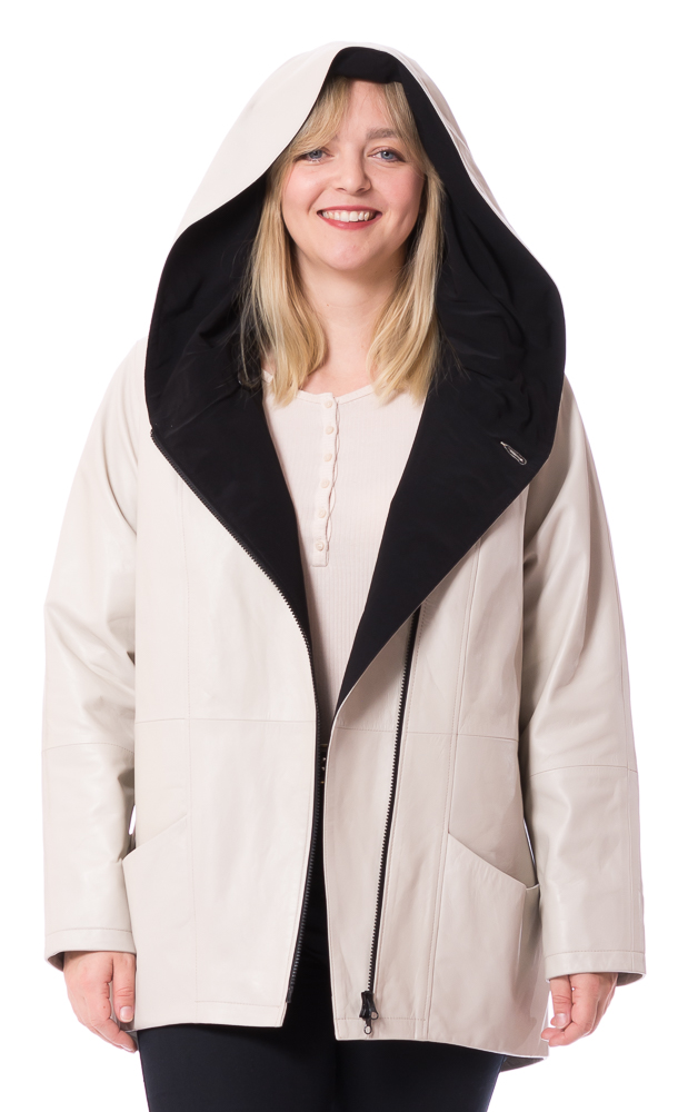 SR-1085 beige Kapuzenjacke für Damen von TRENDZONE