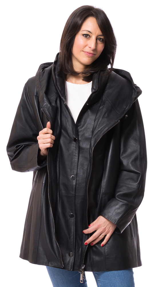 SR-1103 Kapuzenjacke schwarz von TRENDZONE