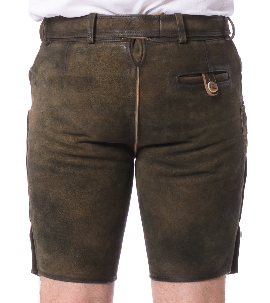 Hirsch antik-oliv Trachten Lederhose von FISCHER TRACHT