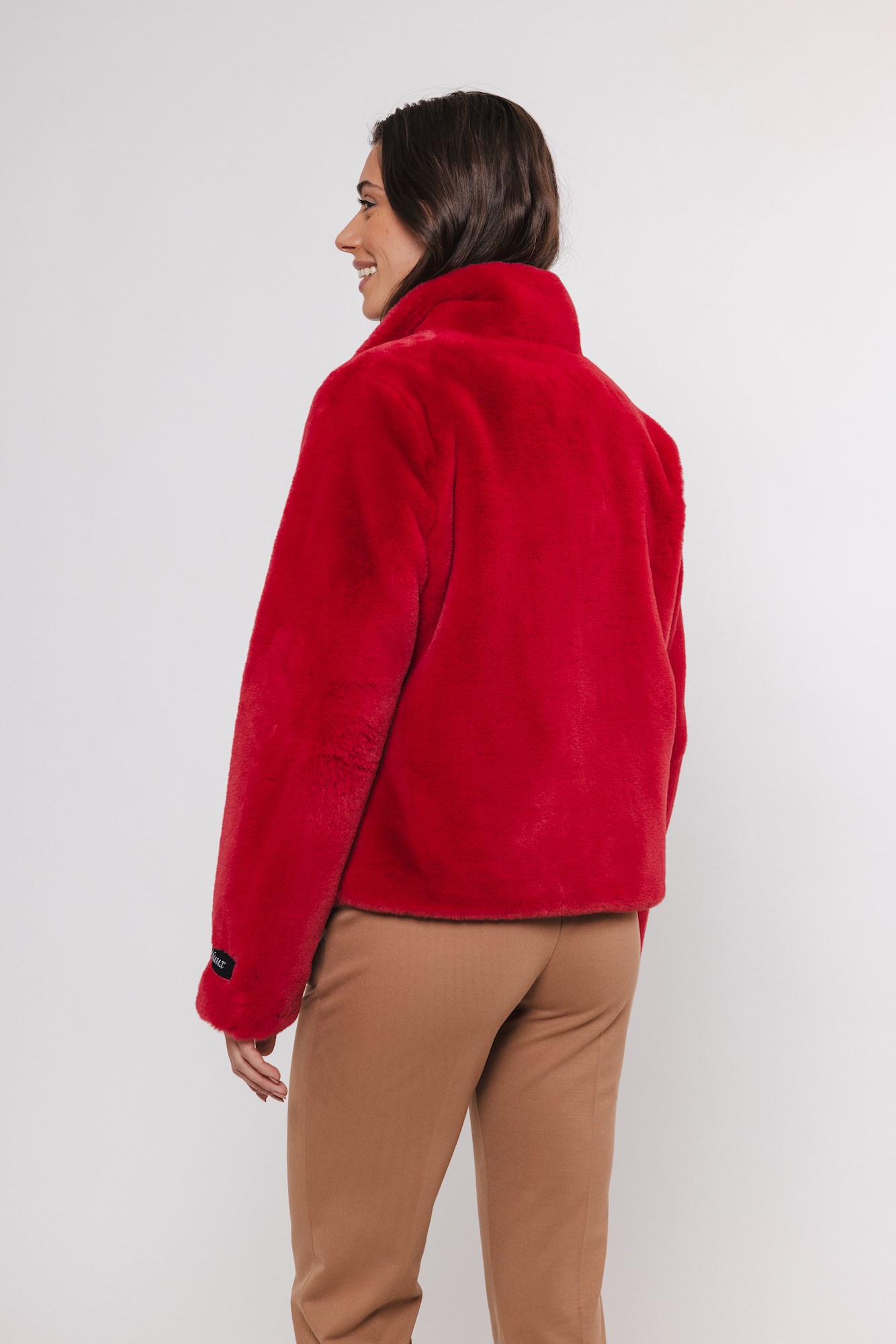 Vie red berry Fake Fur Jacke von RINO&PELLE  