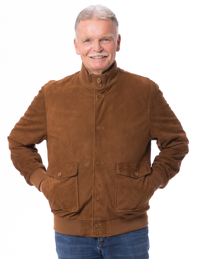 Matthäus cognac Leder Blouson für Herren von TRENDZONE