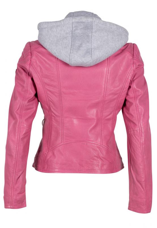 April pink Biker Lederjacke für Damen von MAURITIUS 