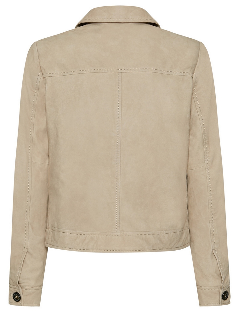 Feliz beige Leder Jacke für Frauen von SAKI 