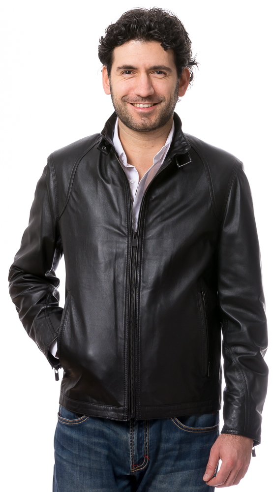 3236/LF Herren Lederjacke  schwarz von TRENDZONE