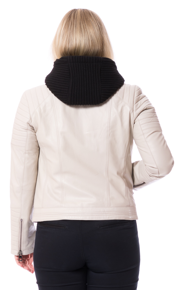 SR-1115 beige  Nappa Lederjacke schwarz von TRENDZONE 