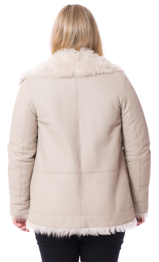 Rumor beige Damen Lammfelljacke von HSO