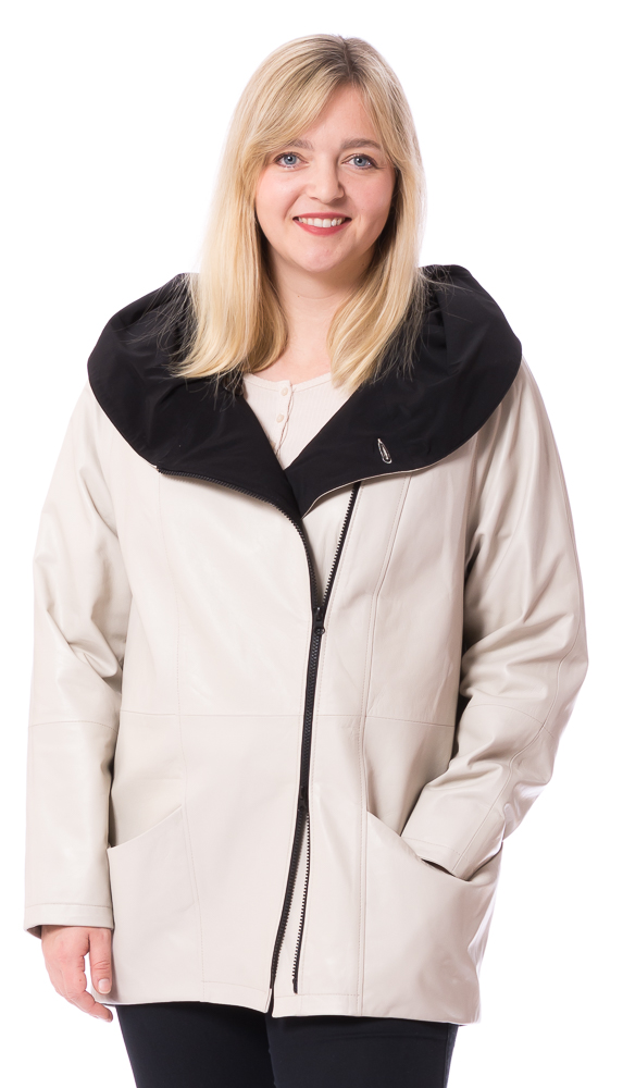 SR-1085 beige Kapuzenjacke für Damen von TRENDZONE