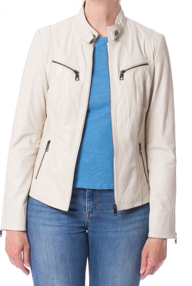 Stacy beige Damenlederjacke von TRENDZONE  