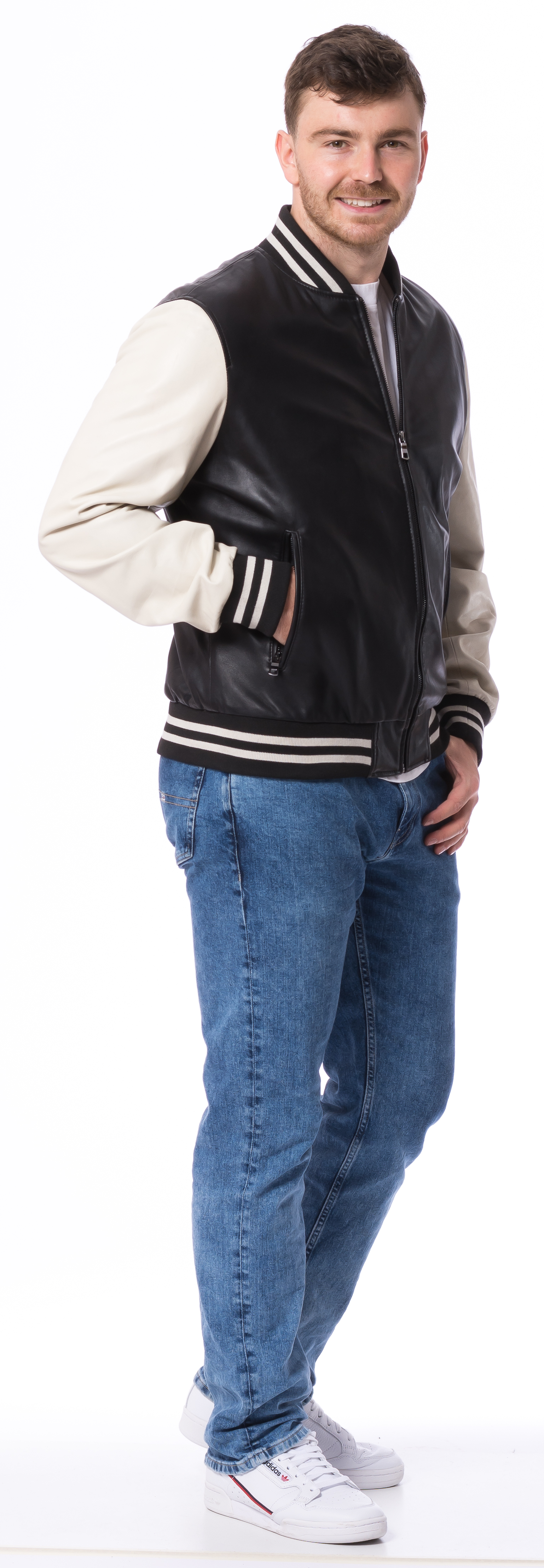 Angus/College Lederblouson für Herren von TRENDZONE