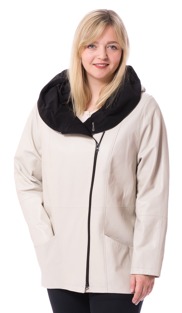 SR-1085 beige Kapuzenjacke für Damen von TRENDZONE