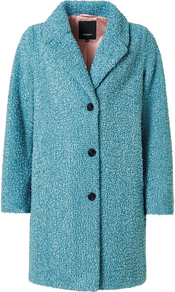 Diddi wave blue Faux Curly Lamb Kurzmantel von ROCKANDBLUE