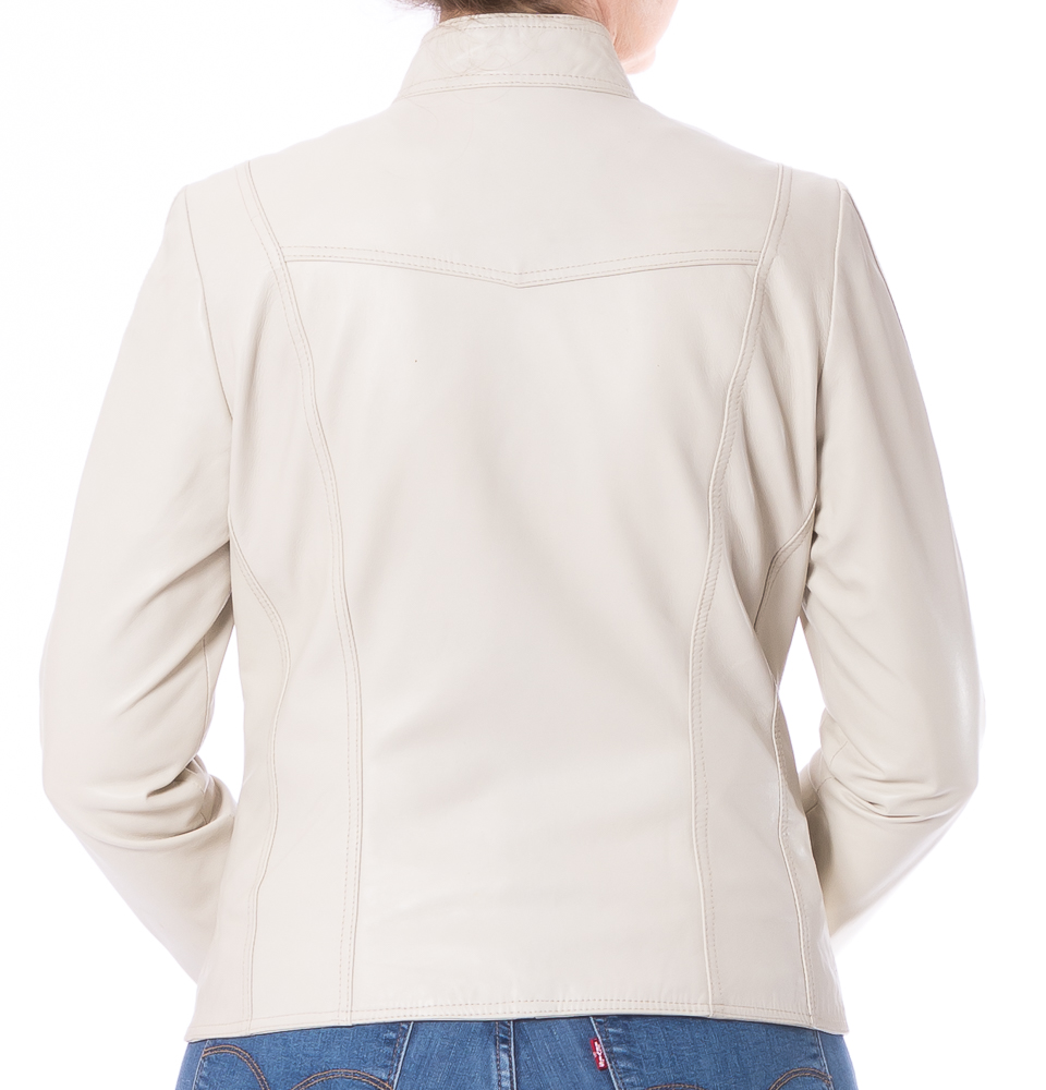 Stacy beige Damenlederjacke von TRENDZONE  