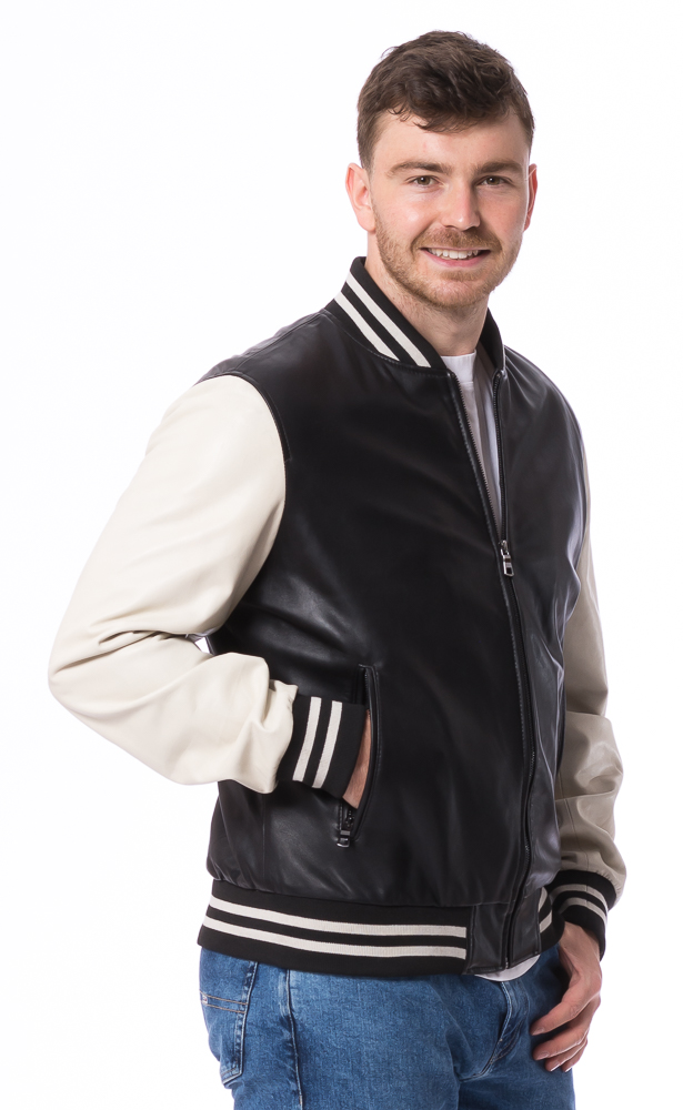 Angus/College Lederblouson für Herren von TRENDZONE