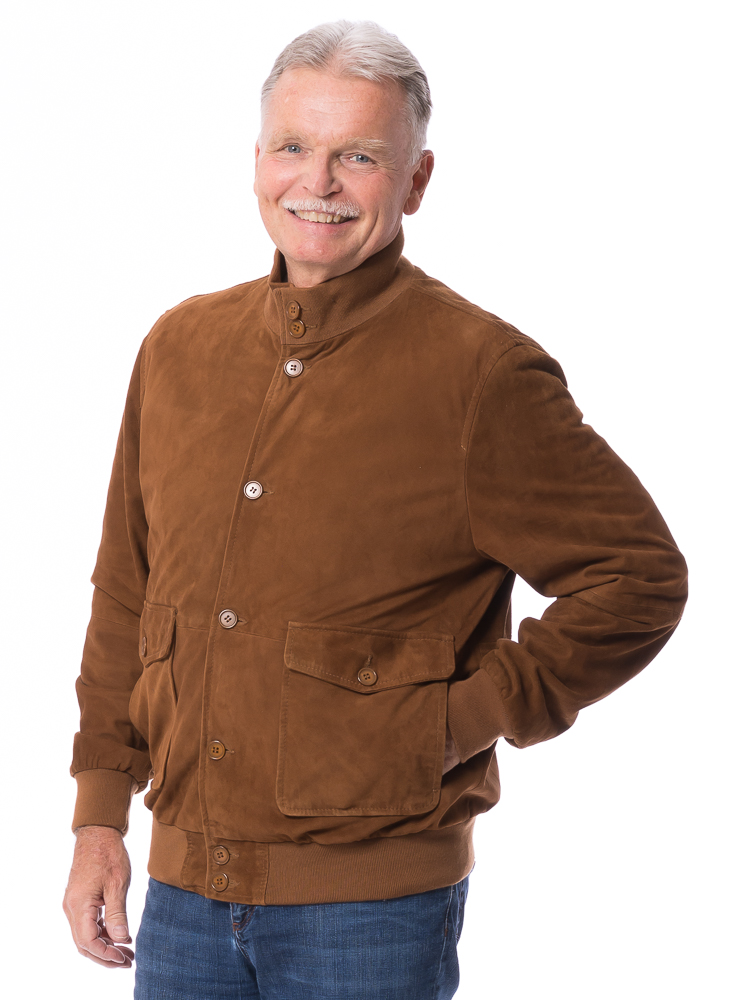 Matthäus cognac Leder Blouson für Herren von TRENDZONE