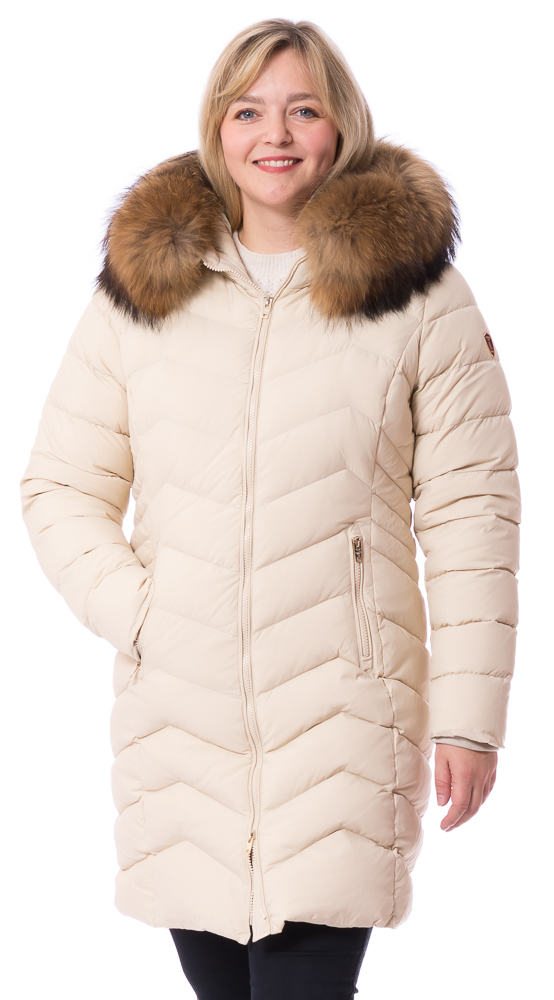 Trish beige Daunen Winter Jacke von ROCKANDBLUE 