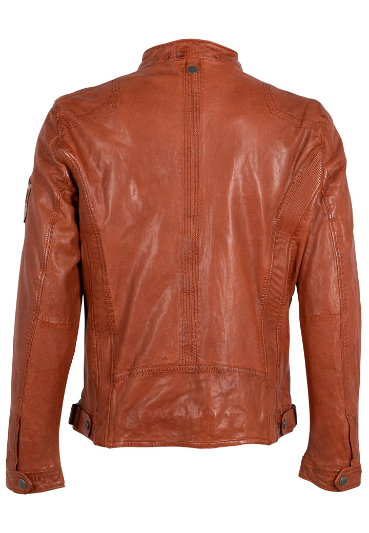 Rydoz orange Lederjacke für Männer von GIPSY 