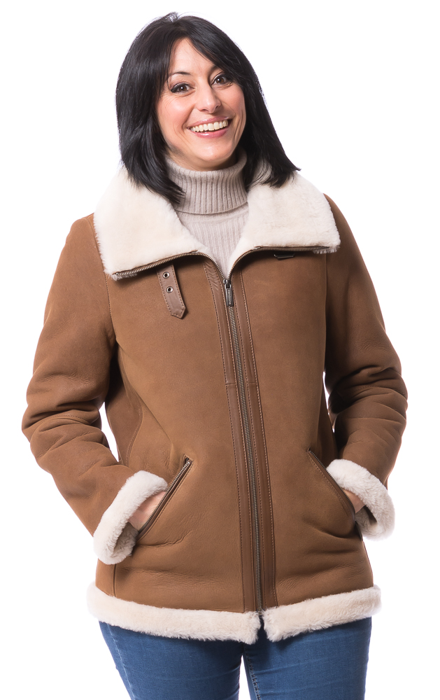 Cruzita Damen Lammfelljacke von TRENDZONE