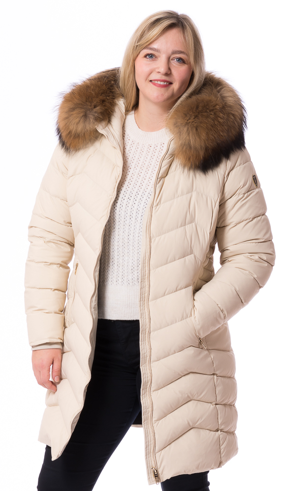 Trish beige Daunen Winter Jacke von ROCKANDBLUE 