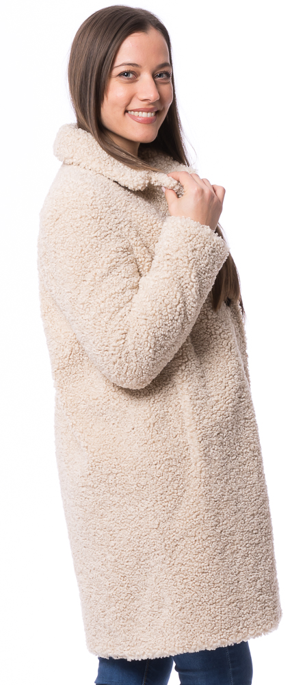 Diddi ivory beige Faux- Curly Lamb Kurzmantel von ROCKANDBLUE