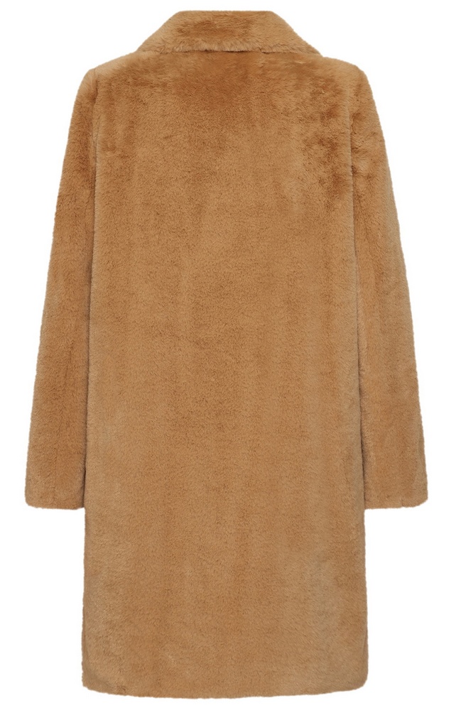 Diddi light camel Fake Fur Webpelz Mantel von ROCKANDBLUE