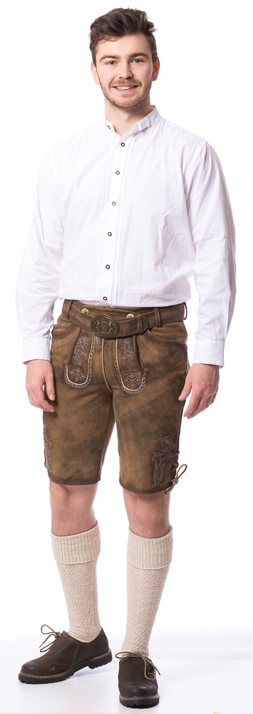 Ferdl 3 hellbraun antik Trachten Lederhose von FISCHER TRACHT